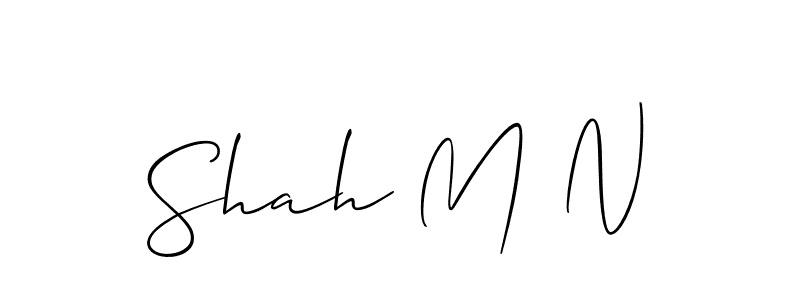 Similarly Allison_Script is the best handwritten signature design. Signature creator online .You can use it as an online autograph creator for name Shah M N. Shah M N signature style 2 images and pictures png