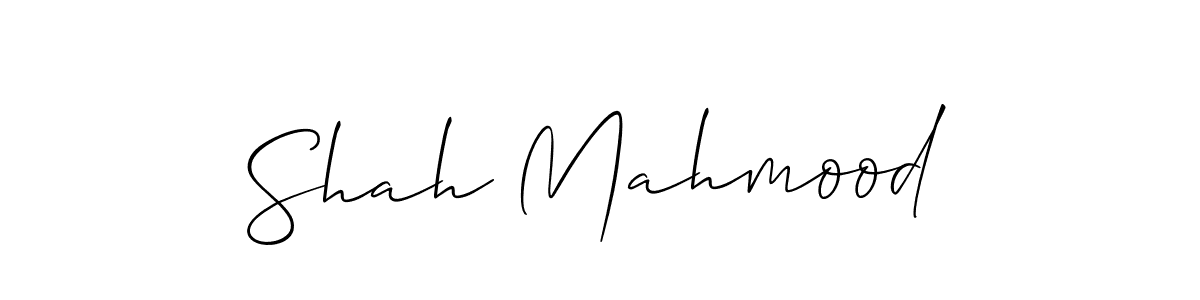 How to make Shah Mahmood name signature. Use Allison_Script style for creating short signs online. This is the latest handwritten sign. Shah Mahmood signature style 2 images and pictures png
