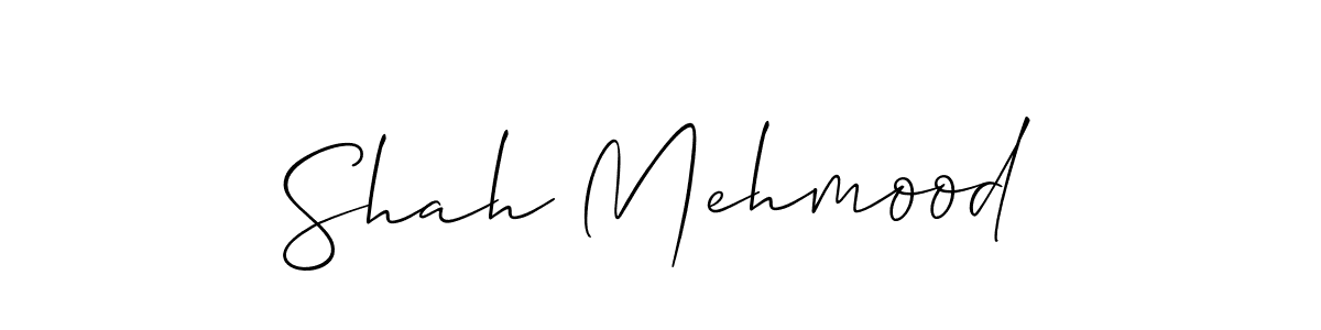 How to make Shah Mehmood name signature. Use Allison_Script style for creating short signs online. This is the latest handwritten sign. Shah Mehmood signature style 2 images and pictures png