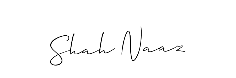 Make a beautiful signature design for name Shah Naaz. With this signature (Allison_Script) style, you can create a handwritten signature for free. Shah Naaz signature style 2 images and pictures png