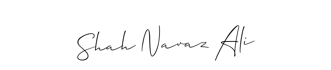Use a signature maker to create a handwritten signature online. With this signature software, you can design (Allison_Script) your own signature for name Shah Navaz Ali. Shah Navaz Ali signature style 2 images and pictures png