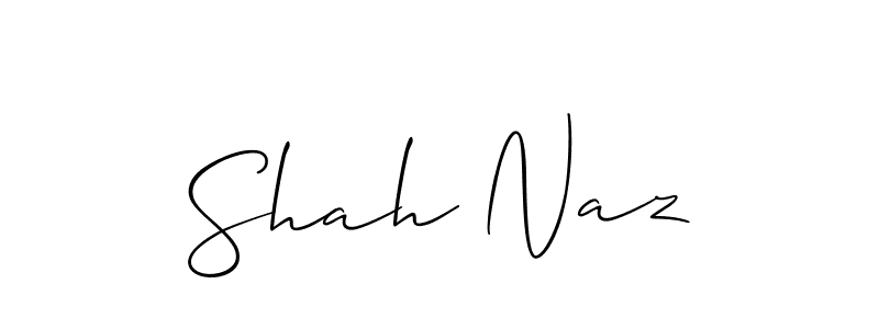 How to make Shah Naz signature? Allison_Script is a professional autograph style. Create handwritten signature for Shah Naz name. Shah Naz signature style 2 images and pictures png