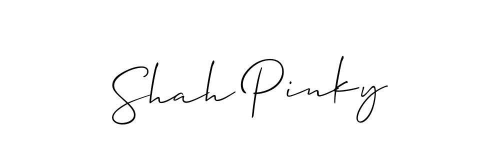 Similarly Allison_Script is the best handwritten signature design. Signature creator online .You can use it as an online autograph creator for name Shah Pinky. Shah Pinky signature style 2 images and pictures png