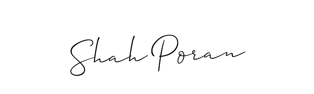 How to make Shah Poran signature? Allison_Script is a professional autograph style. Create handwritten signature for Shah Poran name. Shah Poran signature style 2 images and pictures png