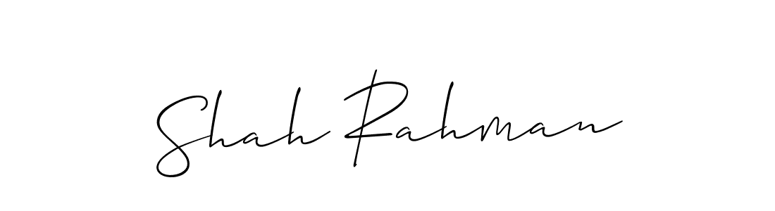 Make a beautiful signature design for name Shah Rahman. With this signature (Allison_Script) style, you can create a handwritten signature for free. Shah Rahman signature style 2 images and pictures png