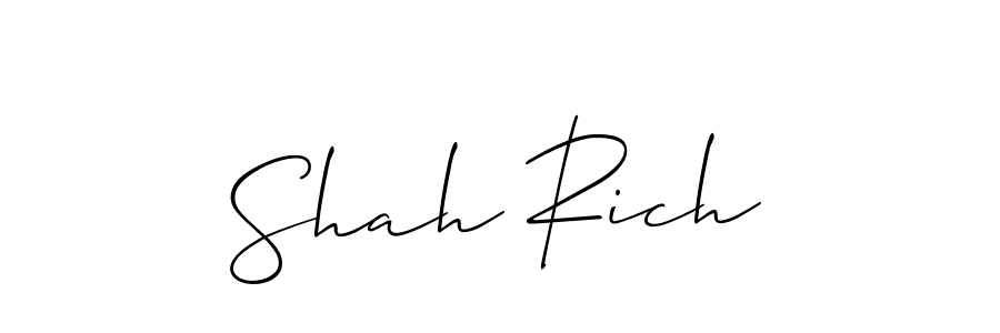 Design your own signature with our free online signature maker. With this signature software, you can create a handwritten (Allison_Script) signature for name Shah Rich. Shah Rich signature style 2 images and pictures png