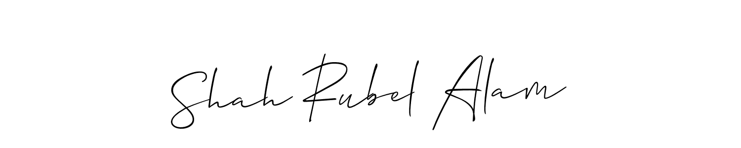 The best way (Allison_Script) to make a short signature is to pick only two or three words in your name. The name Shah Rubel Alam include a total of six letters. For converting this name. Shah Rubel Alam signature style 2 images and pictures png