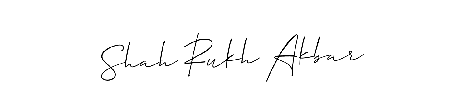 Use a signature maker to create a handwritten signature online. With this signature software, you can design (Allison_Script) your own signature for name Shah Rukh Akbar. Shah Rukh Akbar signature style 2 images and pictures png