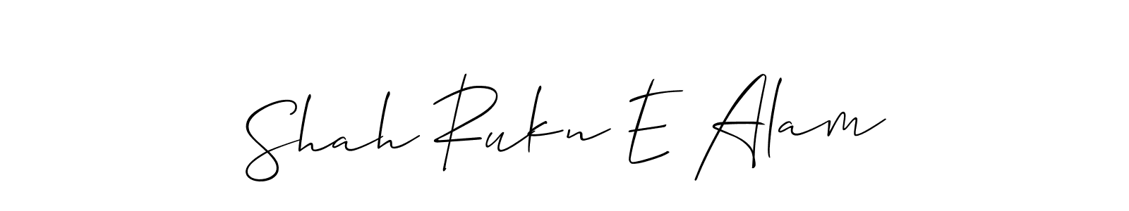 The best way (Allison_Script) to make a short signature is to pick only two or three words in your name. The name Shah Rukn E Alam include a total of six letters. For converting this name. Shah Rukn E Alam signature style 2 images and pictures png