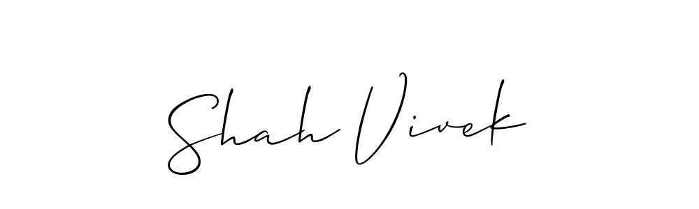 Also we have Shah Vivek name is the best signature style. Create professional handwritten signature collection using Allison_Script autograph style. Shah Vivek signature style 2 images and pictures png