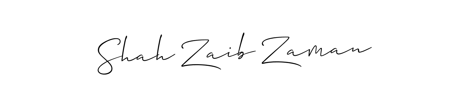 The best way (Allison_Script) to make a short signature is to pick only two or three words in your name. The name Shah Zaib Zaman include a total of six letters. For converting this name. Shah Zaib Zaman signature style 2 images and pictures png