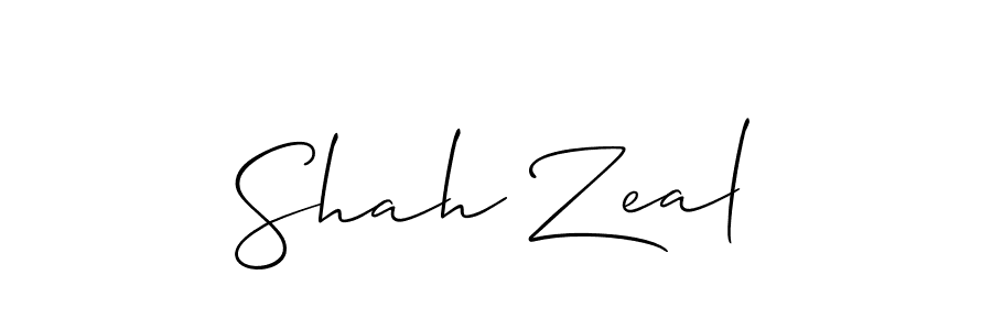 Create a beautiful signature design for name Shah Zeal. With this signature (Allison_Script) fonts, you can make a handwritten signature for free. Shah Zeal signature style 2 images and pictures png