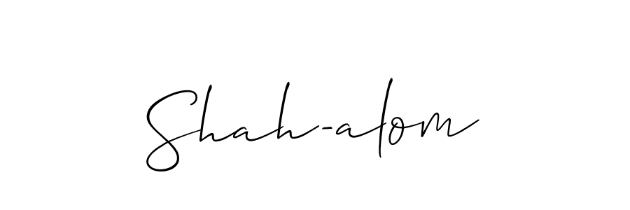 Create a beautiful signature design for name Shah-alom. With this signature (Allison_Script) fonts, you can make a handwritten signature for free. Shah-alom signature style 2 images and pictures png