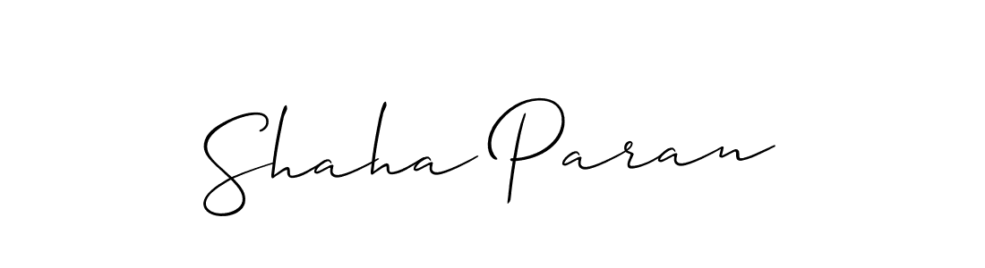You should practise on your own different ways (Allison_Script) to write your name (Shaha Paran) in signature. don't let someone else do it for you. Shaha Paran signature style 2 images and pictures png