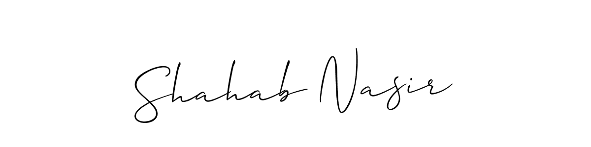 How to Draw Shahab Nasir signature style? Allison_Script is a latest design signature styles for name Shahab Nasir. Shahab Nasir signature style 2 images and pictures png