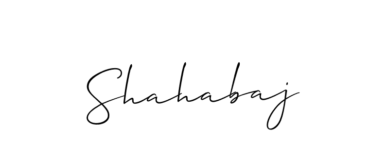 Design your own signature with our free online signature maker. With this signature software, you can create a handwritten (Allison_Script) signature for name Shahabaj. Shahabaj signature style 2 images and pictures png