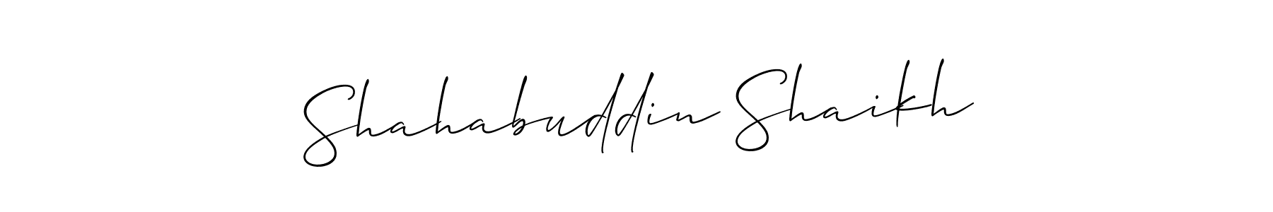 You should practise on your own different ways (Allison_Script) to write your name (Shahabuddin Shaikh) in signature. don't let someone else do it for you. Shahabuddin Shaikh signature style 2 images and pictures png