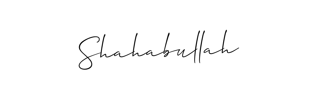 Also we have Shahabullah name is the best signature style. Create professional handwritten signature collection using Allison_Script autograph style. Shahabullah signature style 2 images and pictures png