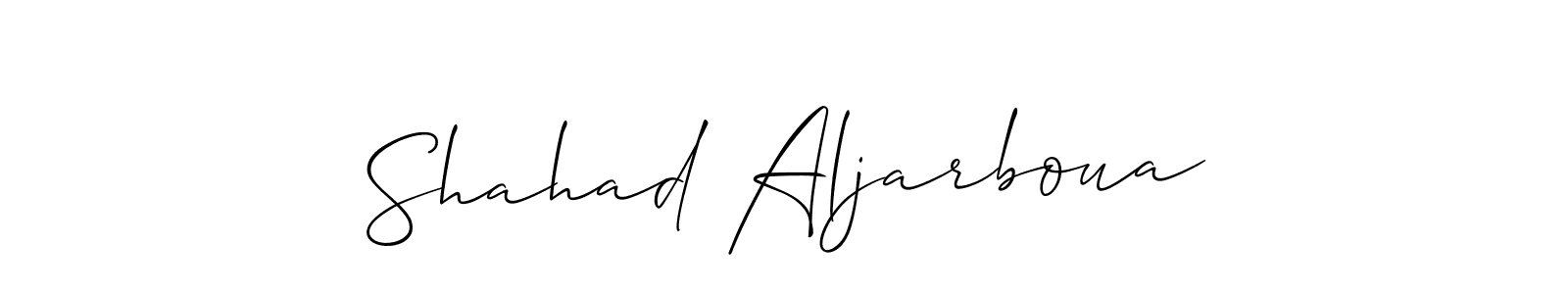 Design your own signature with our free online signature maker. With this signature software, you can create a handwritten (Allison_Script) signature for name Shahad Aljarboua. Shahad Aljarboua signature style 2 images and pictures png
