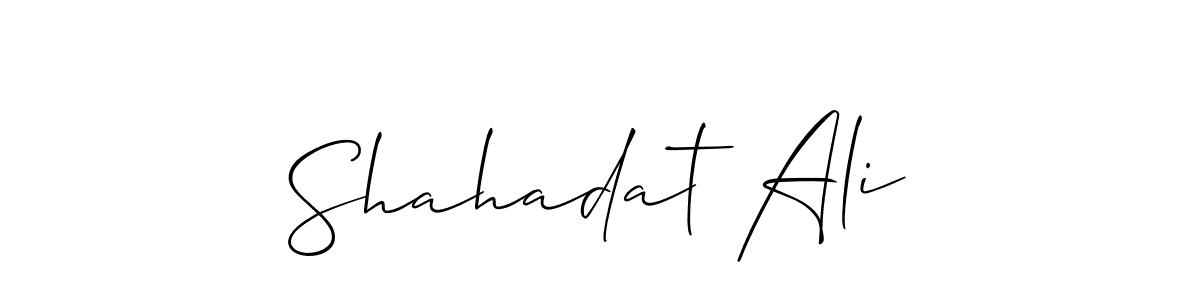 Also we have Shahadat Ali name is the best signature style. Create professional handwritten signature collection using Allison_Script autograph style. Shahadat Ali signature style 2 images and pictures png