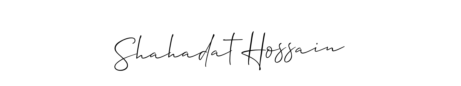 This is the best signature style for the Shahadat Hossain name. Also you like these signature font (Allison_Script). Mix name signature. Shahadat Hossain signature style 2 images and pictures png