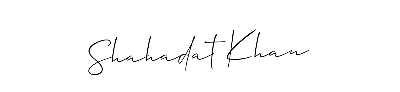 Similarly Allison_Script is the best handwritten signature design. Signature creator online .You can use it as an online autograph creator for name Shahadat Khan. Shahadat Khan signature style 2 images and pictures png