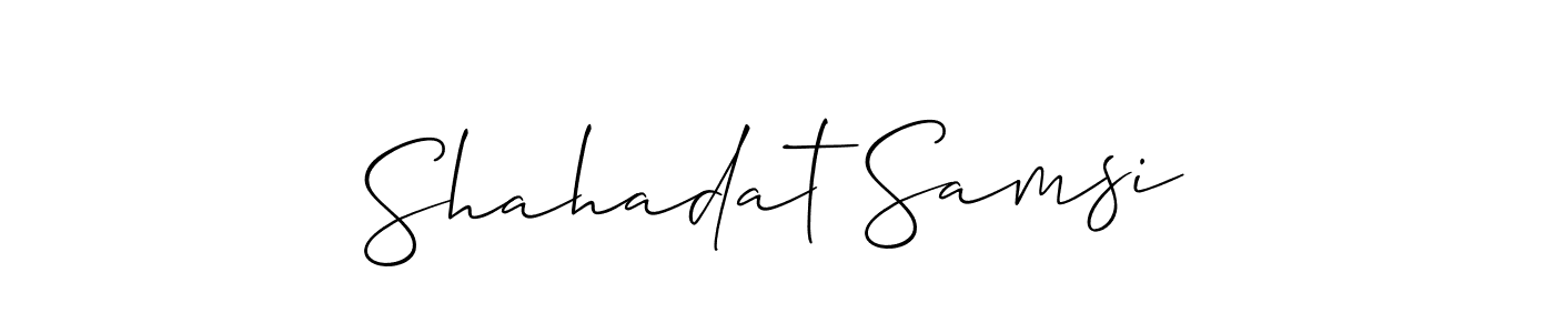 Shahadat Samsi stylish signature style. Best Handwritten Sign (Allison_Script) for my name. Handwritten Signature Collection Ideas for my name Shahadat Samsi. Shahadat Samsi signature style 2 images and pictures png