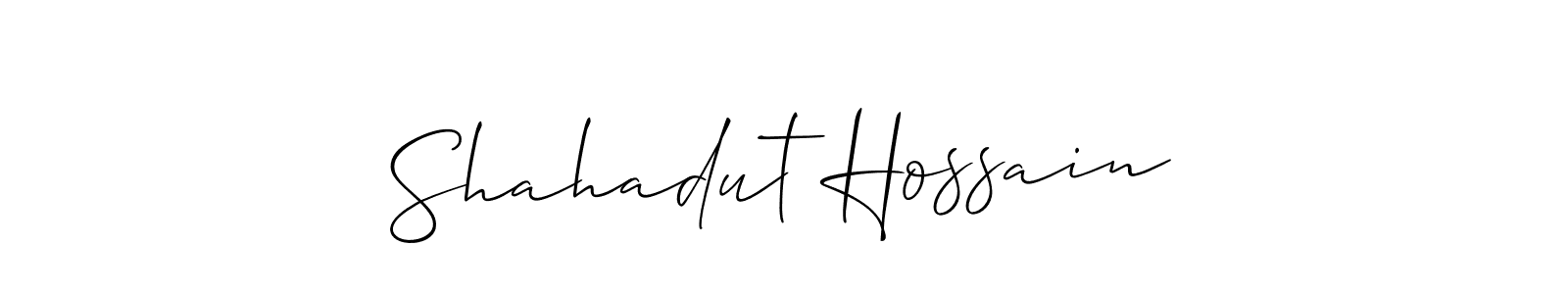 How to Draw Shahadut Hossain signature style? Allison_Script is a latest design signature styles for name Shahadut Hossain. Shahadut Hossain signature style 2 images and pictures png