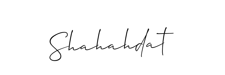 How to Draw Shahahdat signature style? Allison_Script is a latest design signature styles for name Shahahdat. Shahahdat signature style 2 images and pictures png