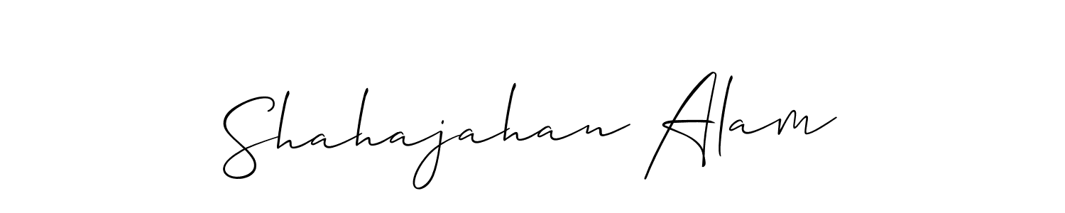 Create a beautiful signature design for name Shahajahan Alam. With this signature (Allison_Script) fonts, you can make a handwritten signature for free. Shahajahan Alam signature style 2 images and pictures png