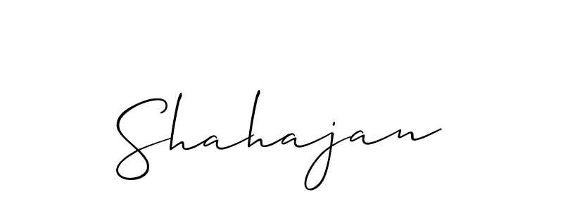 How to make Shahajan signature? Allison_Script is a professional autograph style. Create handwritten signature for Shahajan name. Shahajan signature style 2 images and pictures png