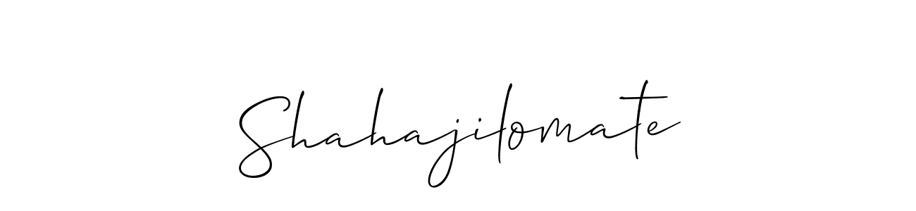 You should practise on your own different ways (Allison_Script) to write your name (Shahajilomate) in signature. don't let someone else do it for you. Shahajilomate signature style 2 images and pictures png