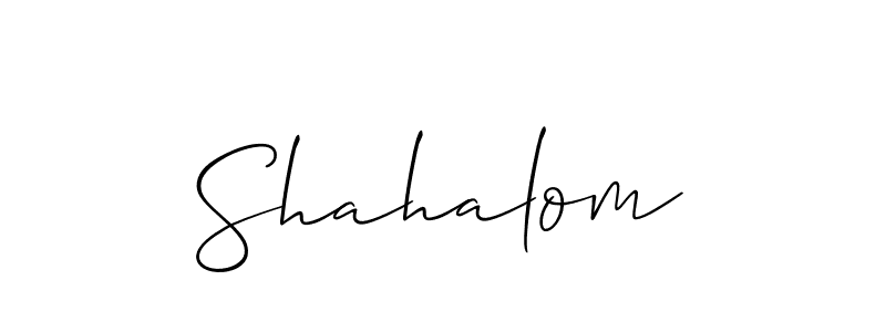 Design your own signature with our free online signature maker. With this signature software, you can create a handwritten (Allison_Script) signature for name Shahalom. Shahalom signature style 2 images and pictures png