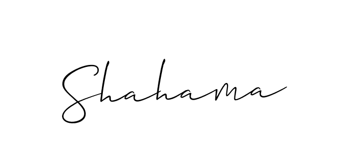 Also You can easily find your signature by using the search form. We will create Shahama name handwritten signature images for you free of cost using Allison_Script sign style. Shahama signature style 2 images and pictures png