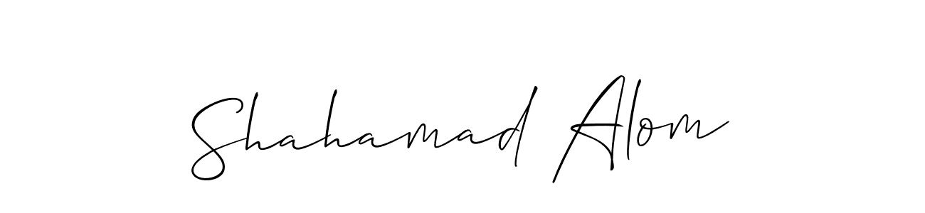 How to make Shahamad Alom signature? Allison_Script is a professional autograph style. Create handwritten signature for Shahamad Alom name. Shahamad Alom signature style 2 images and pictures png