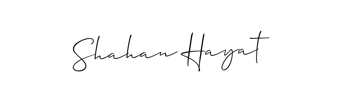 Shahan Hayat stylish signature style. Best Handwritten Sign (Allison_Script) for my name. Handwritten Signature Collection Ideas for my name Shahan Hayat. Shahan Hayat signature style 2 images and pictures png