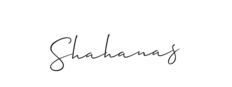 Also we have Shahanas name is the best signature style. Create professional handwritten signature collection using Allison_Script autograph style. Shahanas signature style 2 images and pictures png
