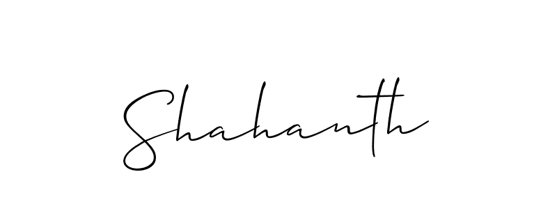 It looks lik you need a new signature style for name Shahanth. Design unique handwritten (Allison_Script) signature with our free signature maker in just a few clicks. Shahanth signature style 2 images and pictures png