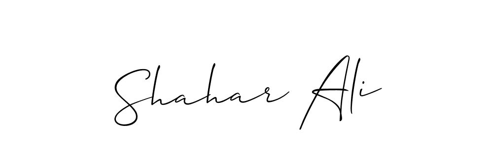 The best way (Allison_Script) to make a short signature is to pick only two or three words in your name. The name Shahar Ali include a total of six letters. For converting this name. Shahar Ali signature style 2 images and pictures png