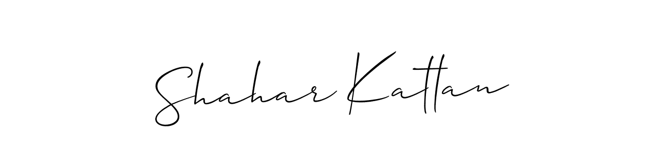 Use a signature maker to create a handwritten signature online. With this signature software, you can design (Allison_Script) your own signature for name Shahar Katlan. Shahar Katlan signature style 2 images and pictures png