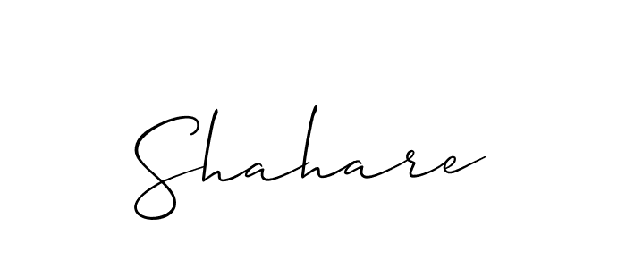 Use a signature maker to create a handwritten signature online. With this signature software, you can design (Allison_Script) your own signature for name Shahare. Shahare signature style 2 images and pictures png