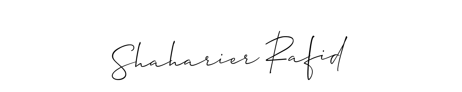 Also we have Shaharier Rafid name is the best signature style. Create professional handwritten signature collection using Allison_Script autograph style. Shaharier Rafid signature style 2 images and pictures png