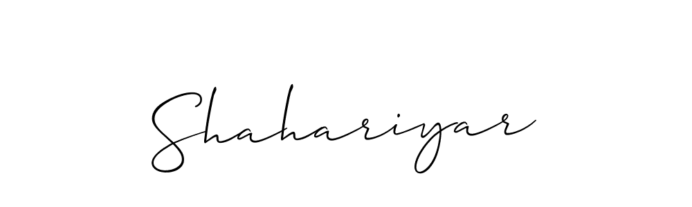 It looks lik you need a new signature style for name Shahariyar. Design unique handwritten (Allison_Script) signature with our free signature maker in just a few clicks. Shahariyar signature style 2 images and pictures png