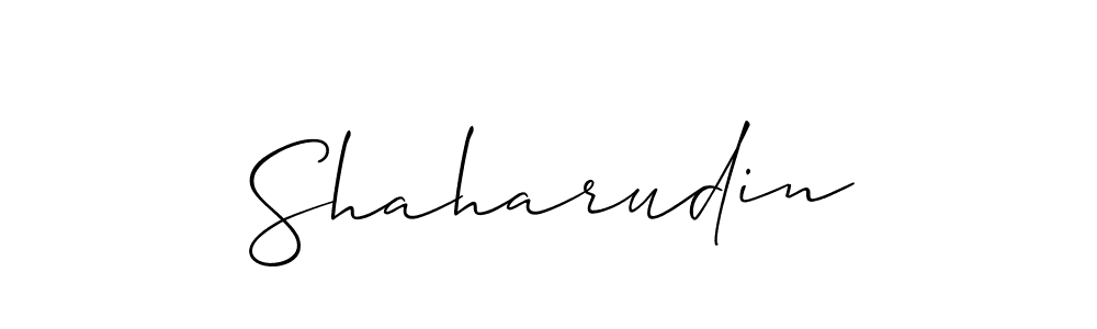 Use a signature maker to create a handwritten signature online. With this signature software, you can design (Allison_Script) your own signature for name Shaharudin. Shaharudin signature style 2 images and pictures png