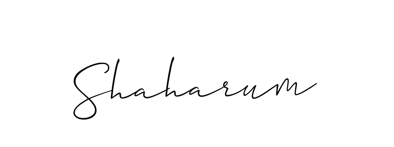 You should practise on your own different ways (Allison_Script) to write your name (Shaharum) in signature. don't let someone else do it for you. Shaharum signature style 2 images and pictures png