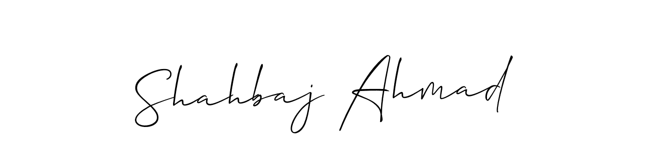 The best way (Allison_Script) to make a short signature is to pick only two or three words in your name. The name Shahbaj Ahmad include a total of six letters. For converting this name. Shahbaj Ahmad signature style 2 images and pictures png