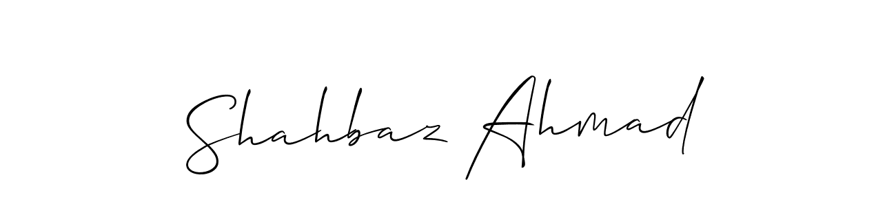 Create a beautiful signature design for name Shahbaz Ahmad. With this signature (Allison_Script) fonts, you can make a handwritten signature for free. Shahbaz Ahmad signature style 2 images and pictures png