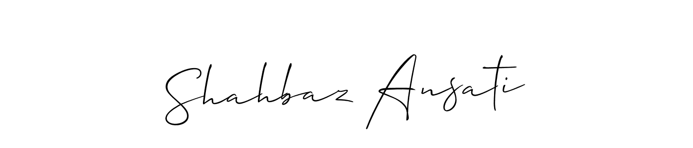 This is the best signature style for the Shahbaz Ansati name. Also you like these signature font (Allison_Script). Mix name signature. Shahbaz Ansati signature style 2 images and pictures png