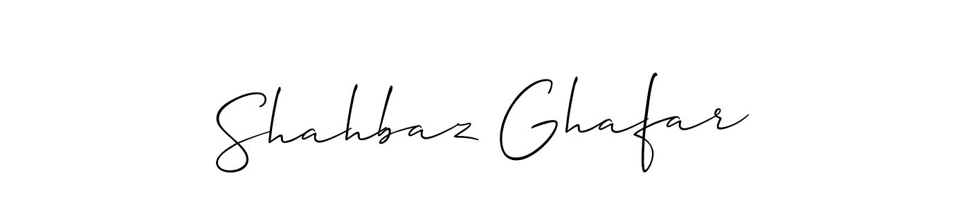 How to Draw Shahbaz Ghafar signature style? Allison_Script is a latest design signature styles for name Shahbaz Ghafar. Shahbaz Ghafar signature style 2 images and pictures png