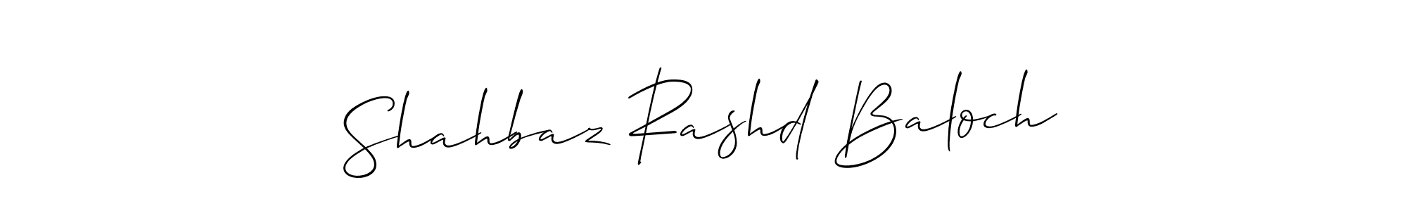 Use a signature maker to create a handwritten signature online. With this signature software, you can design (Allison_Script) your own signature for name Shahbaz Rashd Baloch. Shahbaz Rashd Baloch signature style 2 images and pictures png